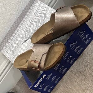 Birkenstock Rose Gold Slide Sandals